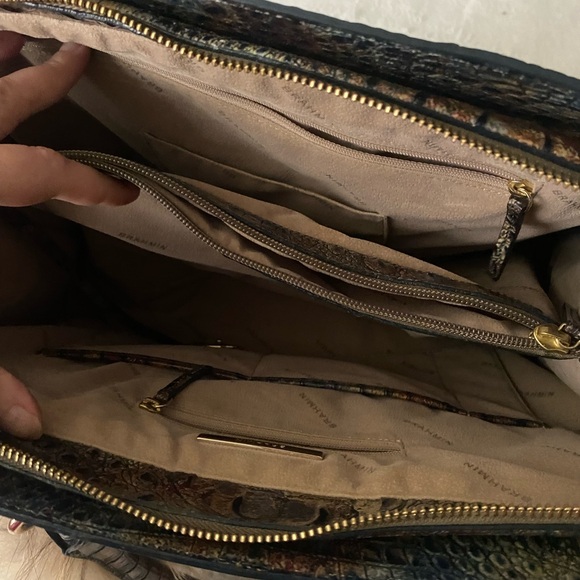 Brahmin Cedar Finley Carryall🤎💙 RARE HTF💎 - Picture 7 of 12